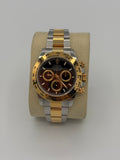 RLX Daytona TwoTone Yellow Gold Black Dial Swiss - Watch Vault Au