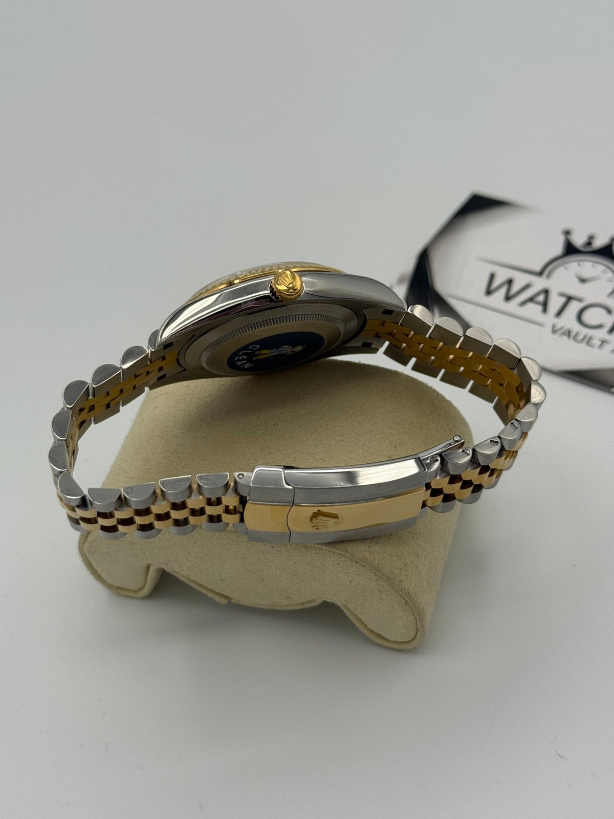 RLX Datejust TwoTone Yellow Gold Black Dial 41mm - Watch Vault Au