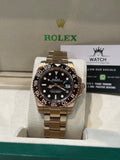 Rolex GMT II Rootebeer Rose Gold 40MM Swiss Grade - Watch Vault Au