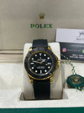 RLX Yatch Master Yellow Gold Rubber Band 40MM Swiss Grade - Watch Vault Au