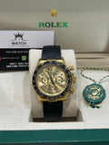 RLX Daytona Rubber Band Yellow Gold 40mm - Watch Vault Au