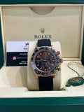 RLX Daytona Rose Gold Rubber Band 41mm - Watch Vault Au