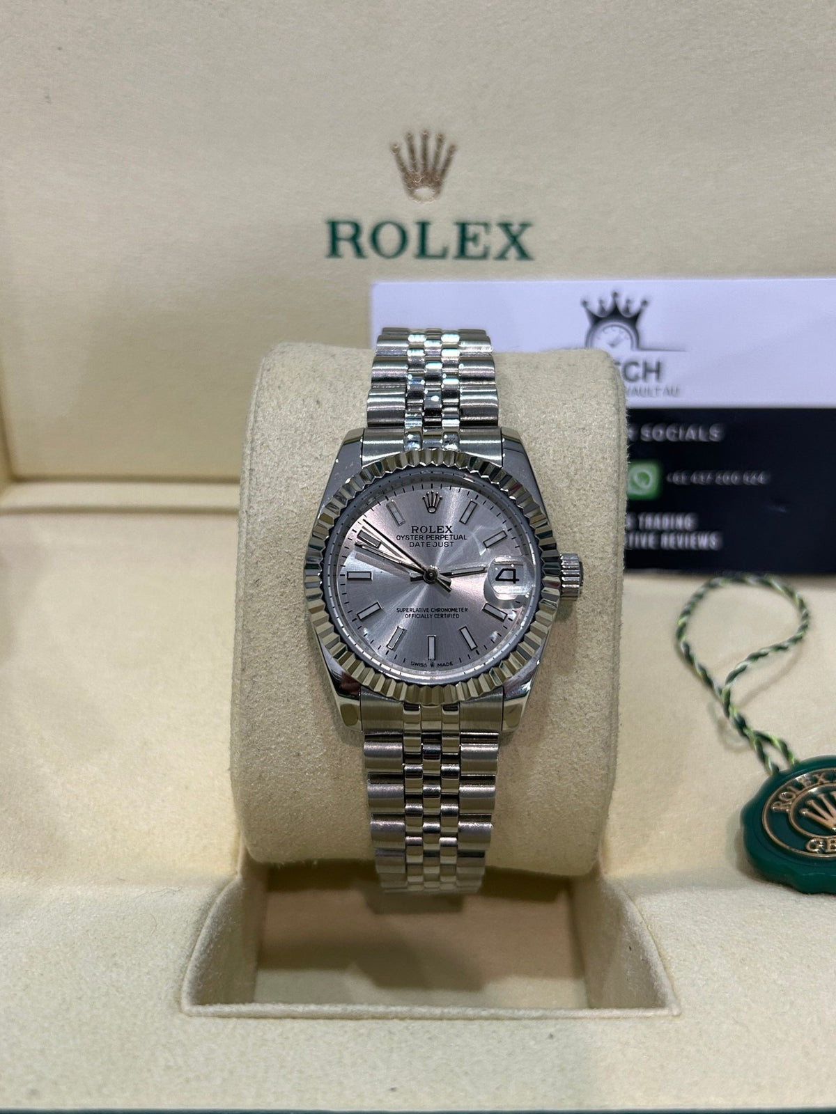 RLX Ladies Datejust Stainless Steel Silver Dial 28mm - Watch Vault Au