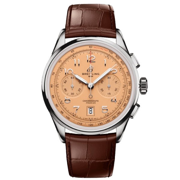 Breitling Premier B01 Chronograph Orange Dial 42mm - Watch Vault Au