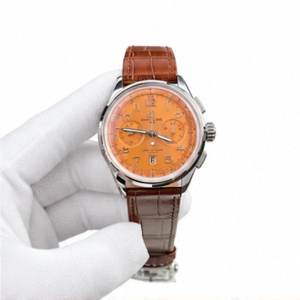 Breitling Premier B01 Chronograph Orange Dial 42mm - Watch Vault Au