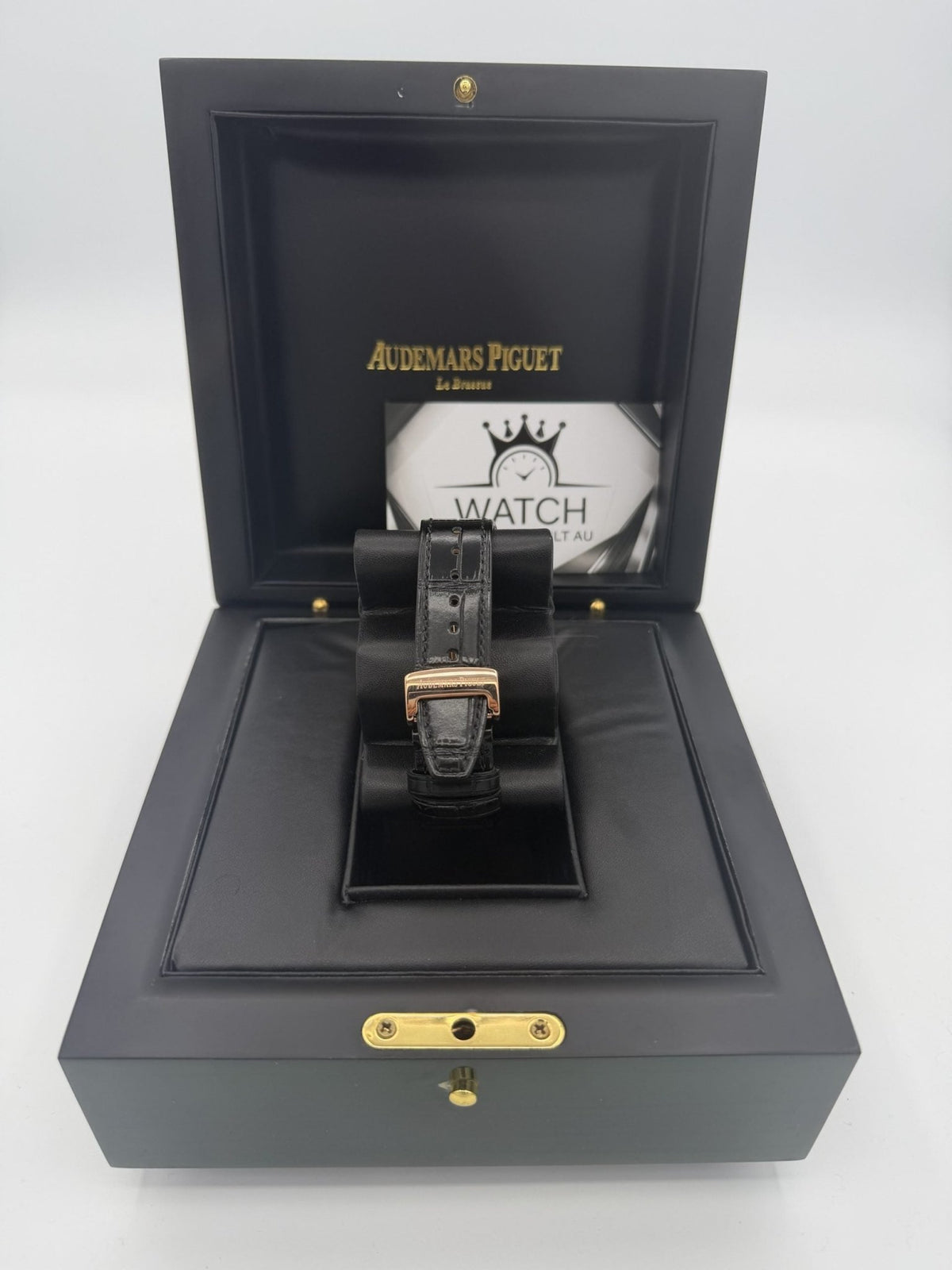 Royal Oak AP Leather Strap Rise Gold 42mm - Swiss Grade - Watch Vault Au