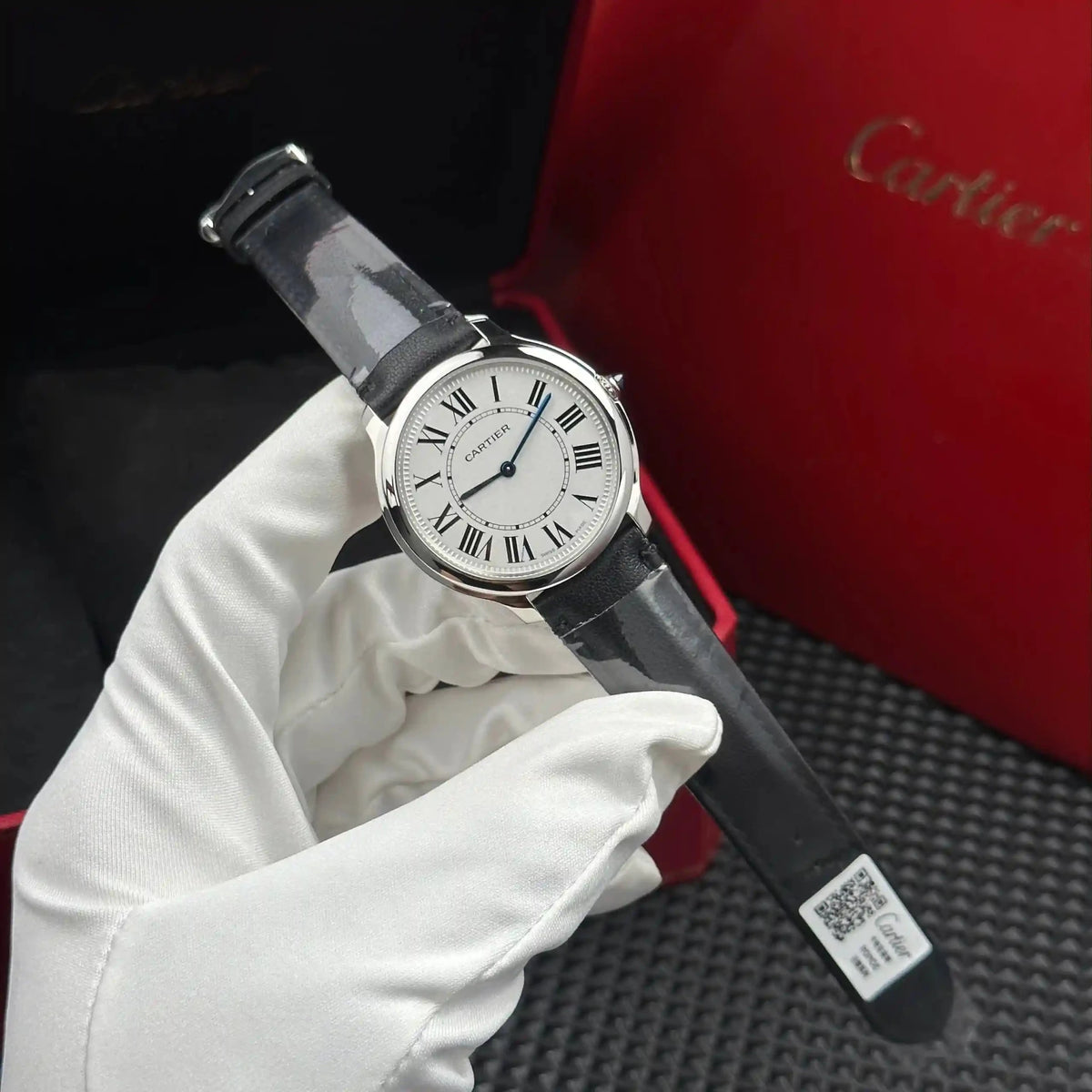 Cartier Ronde Must Black Leather 36mm WSRN0031 - Watch Vault Au