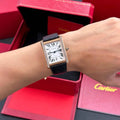 Cartier Tank Solo Gold Tone Crystal Bezel 31 × 41mm – Super Clone - Watch Vault Au