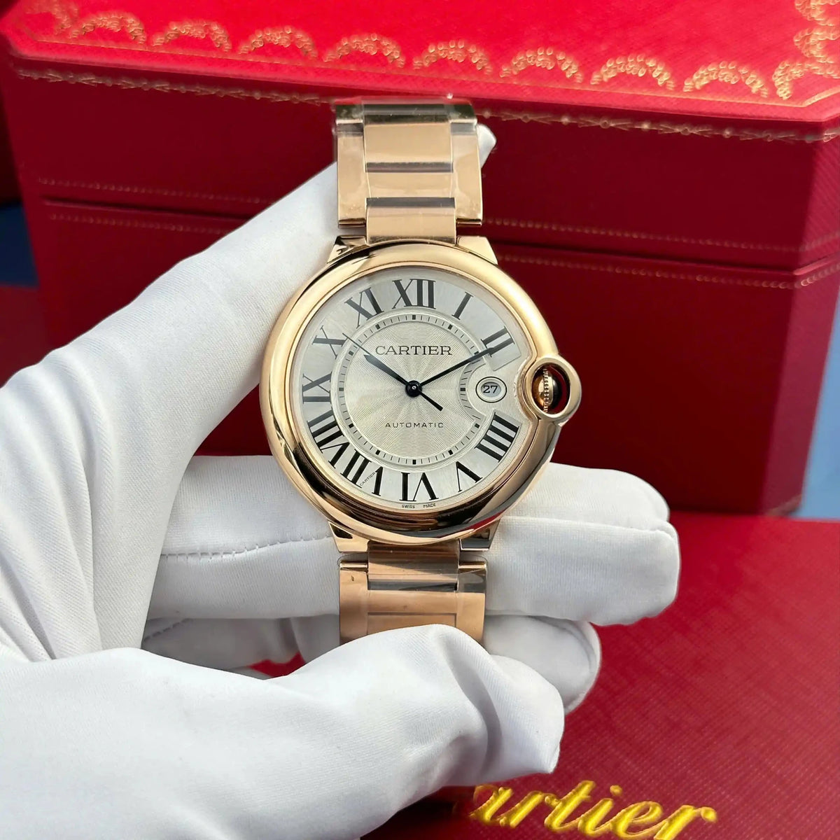 Cartier Ballon Bleu Gold Tone 42mm WGBB0016 - Watch Vault Au