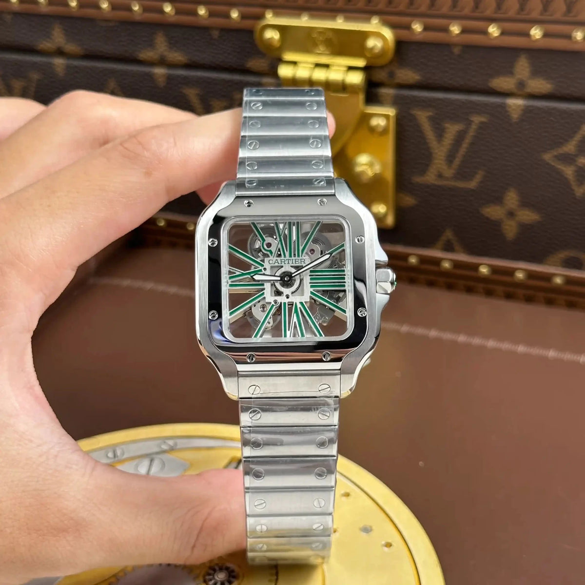 Cartier Santos Skeleton 39mm WHSA0028 - Watch Vault Au