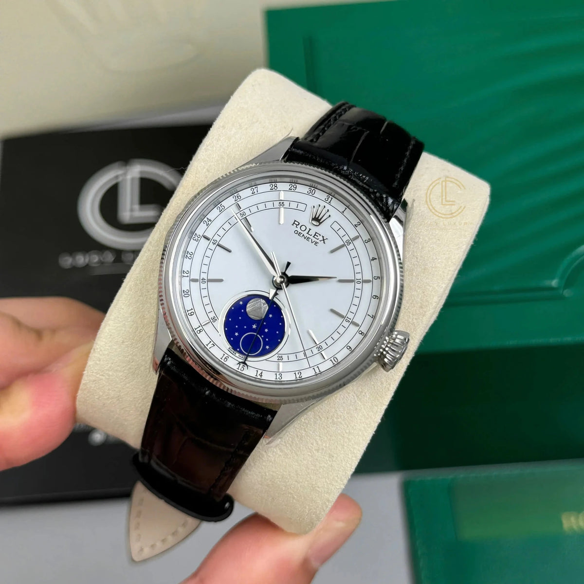 Cellini Moonphase Silver Tone White Dial 39mm - Watch Vault Au