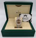 Datejust Two Tone Rose Gold Tone Chocolate Gem-set Bezel 31mm - Watch Vault Au