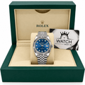 Datejust Silver Tone Blue Gem-set Dial 41mm - Watch Vault Au