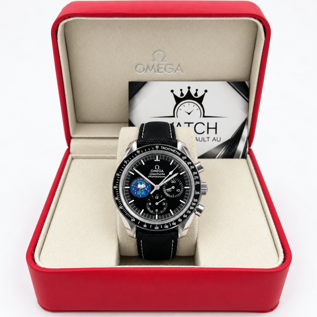 Omega Speedmaster Snoopy – Black Dial - Watch Vault Au