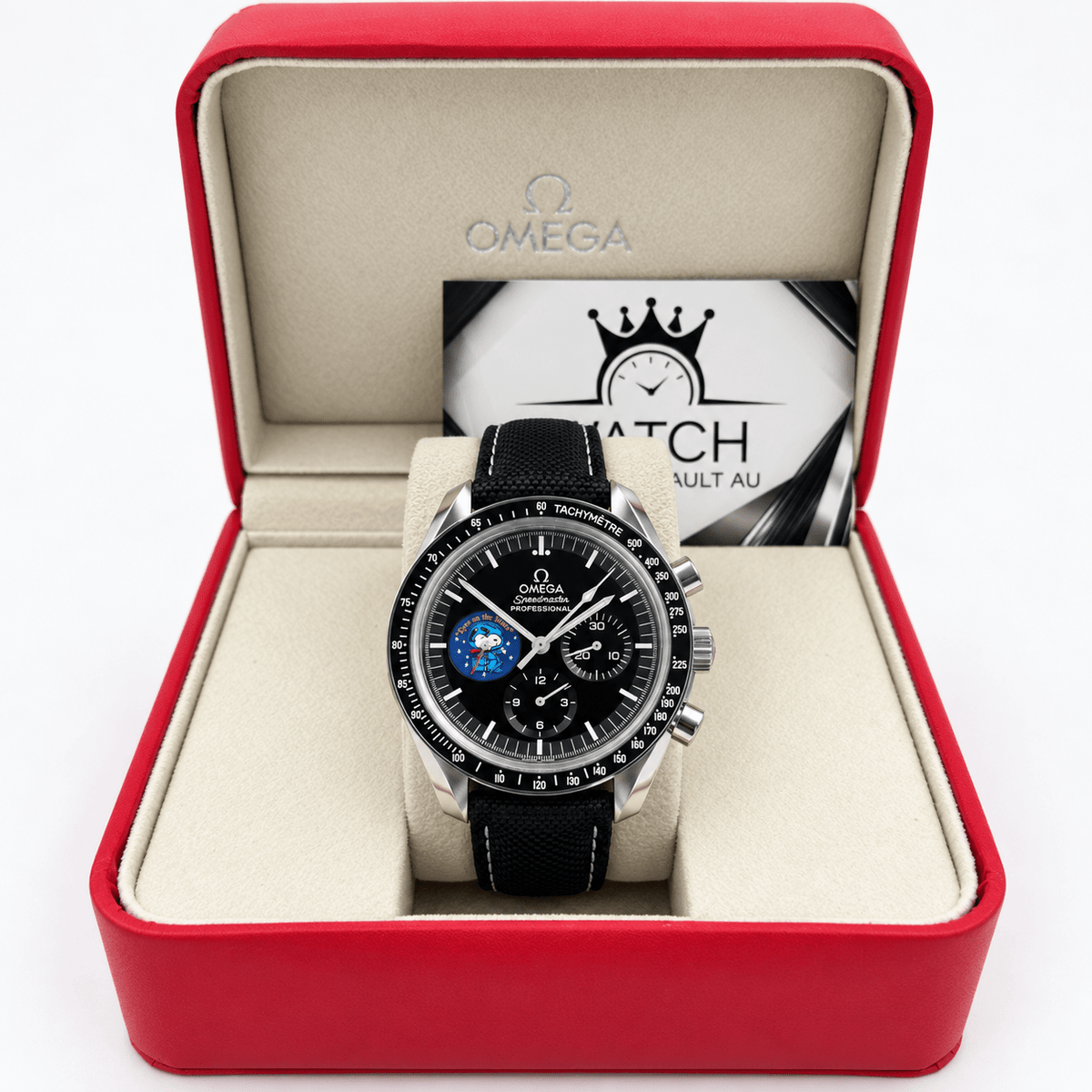 Omega Speedmaster Snoopy – Black Dial - Watch Vault Au