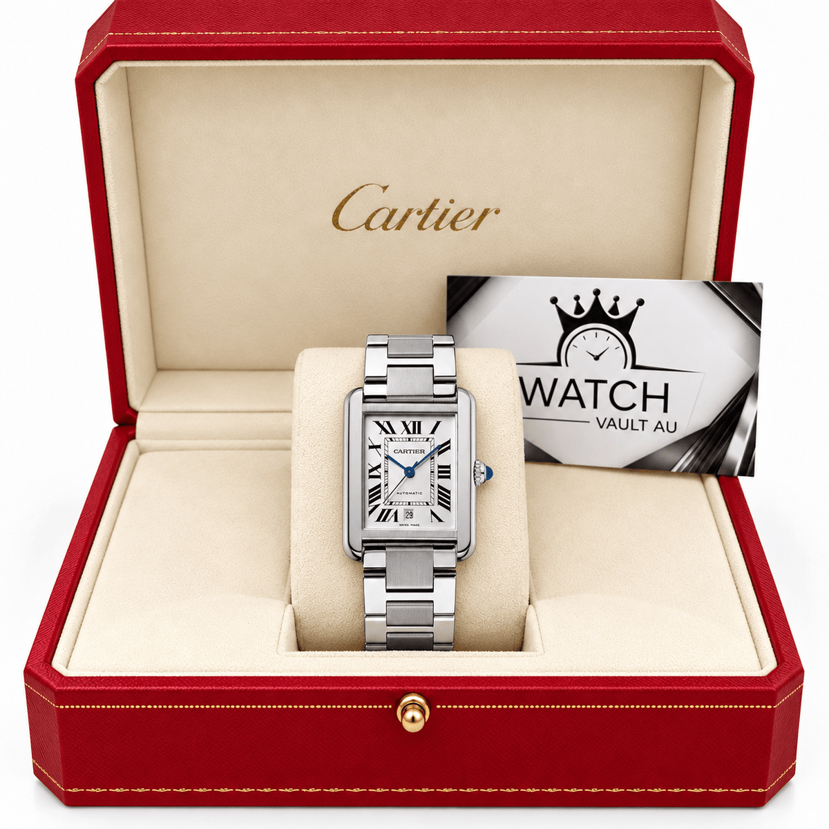 Cartier Tank Solo Steel Bracelet 31 × 41mm W5200028 – Super Clone - Watch Vault Au