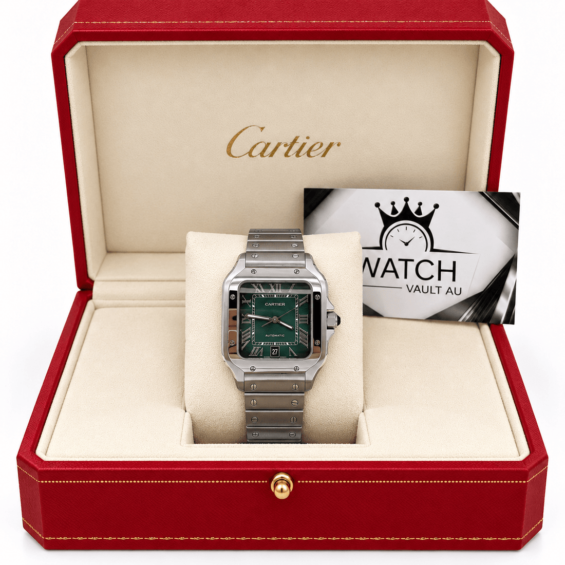 Cartier Santos Green Dial - Watch Vault Au