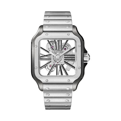 Cartier Santos Skeleton 39.8mm WHSA0027 - Watch Vault Au