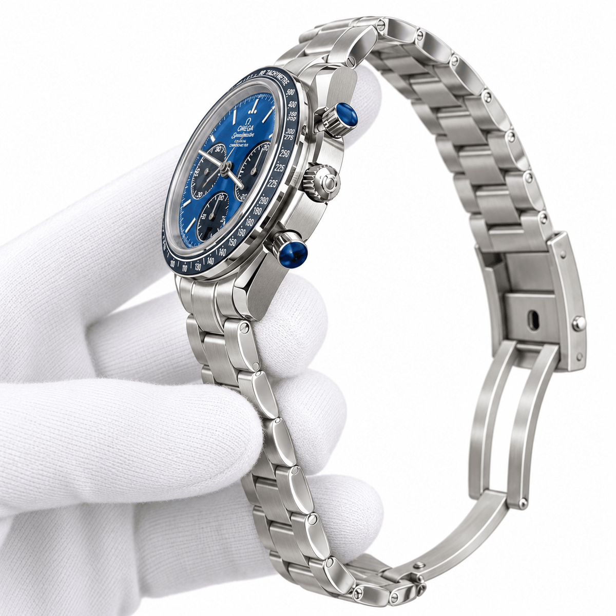 Omega Speedmaster Racing – Blue Dial Stainless Steel - Watch Vault Au