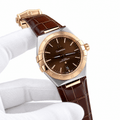 Omega Constellation – Two Tone Brown Dial Leather Band - Watch Vault Au
