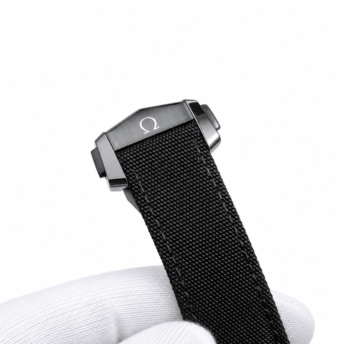 Omega Speedmaster Dark Side – Black Black Fabric Band - Watch Vault Au