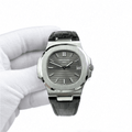 Nautilus 5711 Grey Dial Leather Strap 40mm - Watch Vault Au