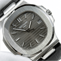 Nautilus 5711 Grey Dial Leather Strap 40mm - Watch Vault Au
