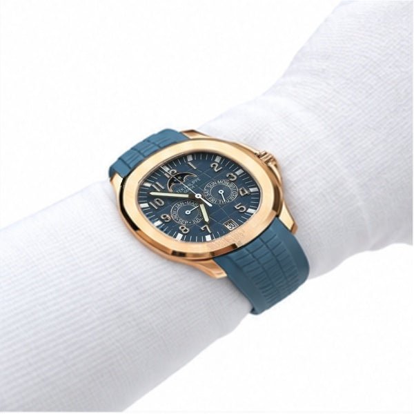 Aquanaut Moonphase 5261 Blue Dial Rose Tone 39.8mm - Watch Vault Au