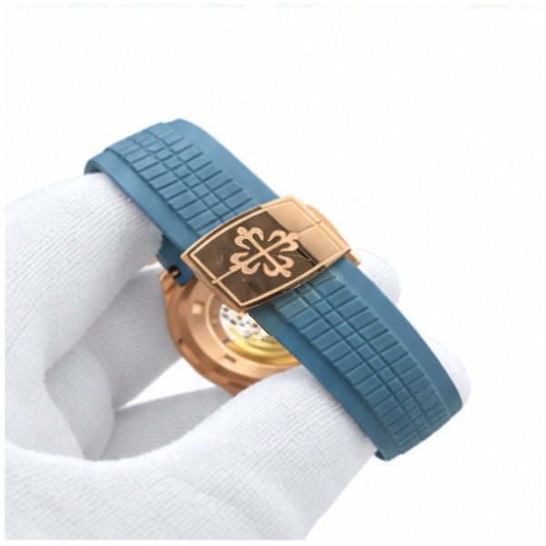 Aquanaut Moonphase 5261 Blue Dial Rose Tone 39.8mm - Watch Vault Au