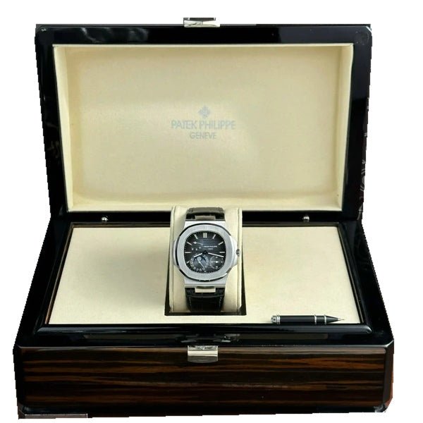 Nautilus 5712 Blue Dial Leather Strap 40.5mm - Watch Vault Au