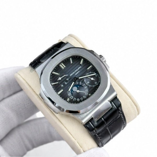 Nautilus 5712 Blue Dial Leather Strap 40.5mm - Watch Vault Au