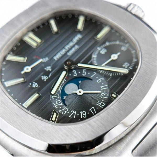 Nautilus 5712 Blue Dial Leather Strap 40.5mm - Watch Vault Au