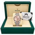 Datejust Two Tone Rose Gold Tone Pink Baton Dial 31mm - Watch Vault Au