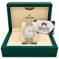 Datejust Two Tone Yellow Gold Tone Mother-of-Pearl Gem-set Bezel 31mm - Watch Vault Au