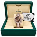 Datejust Rose Gold Tone Chocolate Gem-set Bezel 31mm - Watch Vault Au