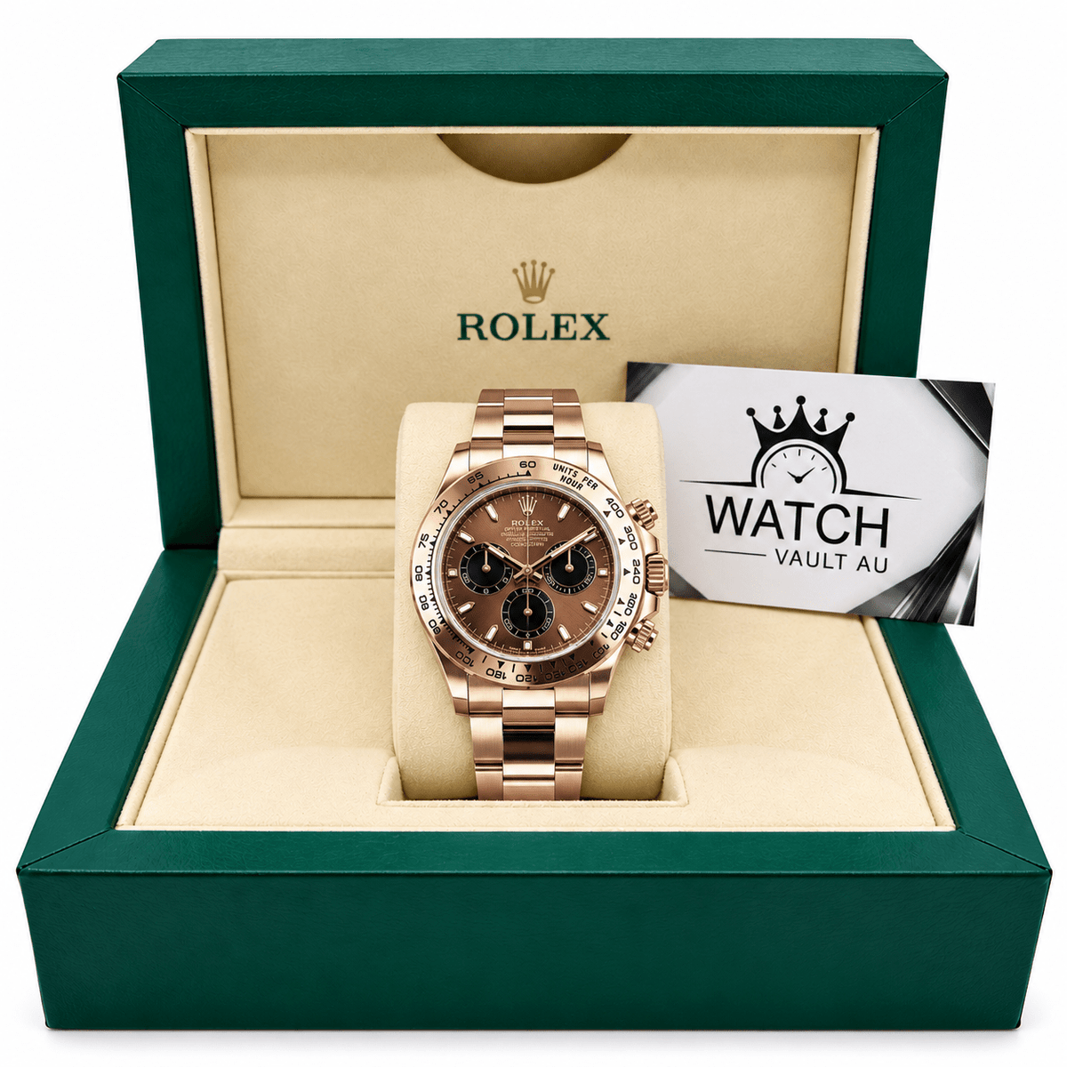 Daytona Rose Gold Tone Chocolate Dial 40mm - Watch Vault Au
