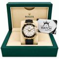 Daytona Yellow Gold Tone Mother-of-Pearl Dial Rubber Strap 40mm - Watch Vault Au