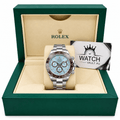 Daytona Ice Blue Baguette Dial Brown Bezel 40mm - Watch Vault Au