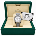 Day-Date Silver Tone White Roman Dial 40mm - Watch Vault Au