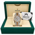 Datejust Two Tone Rose Gold Tone Silver Gem-set Dial 36mm - Watch Vault Au