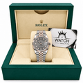 Datejust Two Tone Rose Gold Tone Grey Motif Gem-set Dial 36mm - Watch Vault Au