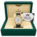 Sky-Dweller Yellow Gold Tone White Dial Rubber Strap 42mm - Watch Vault Au