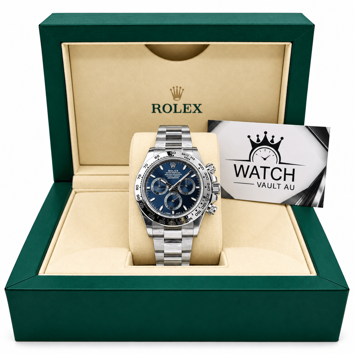 Daytona Silver Tone Blue Dial 40mm - Watch Vault Au