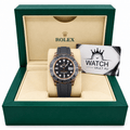 Yacht-Master Rose Gold Tone Black Dial Rubber Strap 40mm - Watch Vault Au