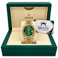 Day-Date Yellow Gold Tone Green Ombre Dial 36mm - Watch Vault Au