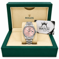 Day-Date Silver Tone Pink Dial 36mm - Watch Vault Au