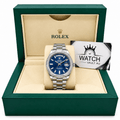 Day-Date Silver Tone Blue Dial 36mm - Watch Vault Au
