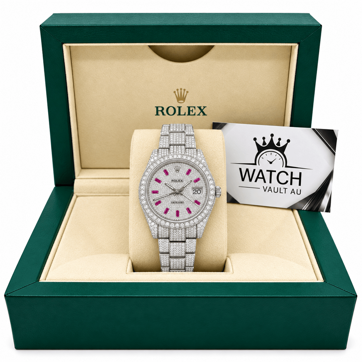 Datejust Purple Gem-set Markers 41mm - Watch Vault Au