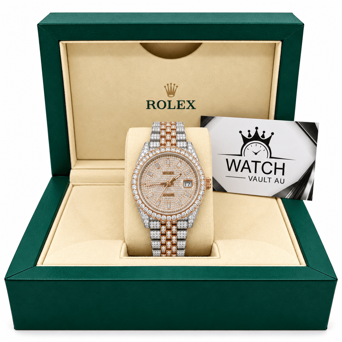 Datejust Two Tone Rose Gold Tone Gem-set 41mm - Watch Vault Au