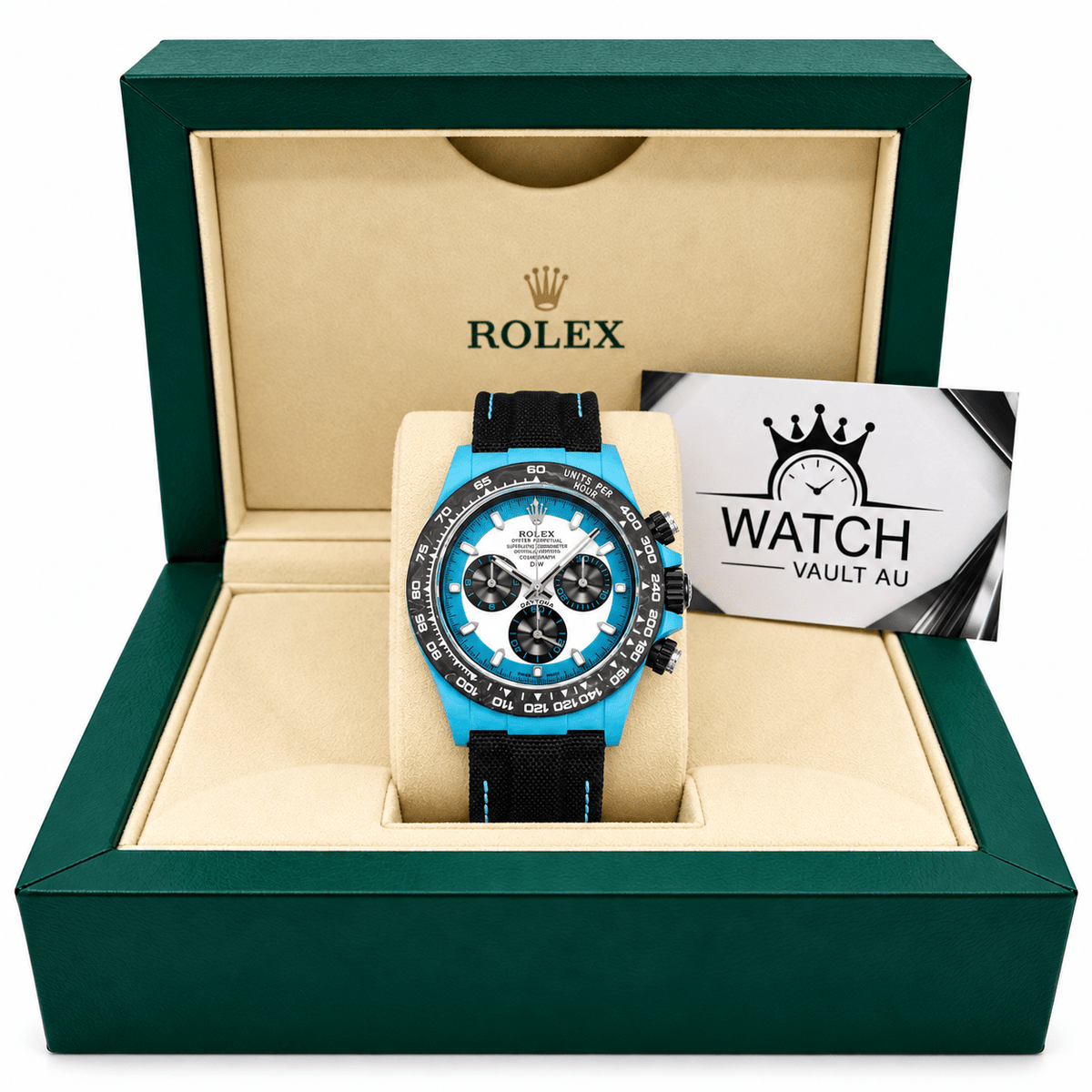 Daytona DiW Celeste Invert Carbon Style 40mm - Watch Vault Au